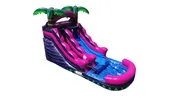 13FT Pink and Purple Inflatable Water Slide with Splash Pool