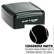 AceSphere Personalized 3-Line Tennis Pre-Inked Stamp with Square