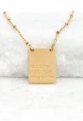 Act Justly Necklace in Gold