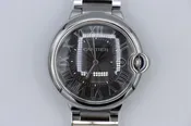 Cartier Ballon Bleu 3765 Black Roman Dial 42mm Stainless Steel Year 2015