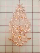 Applique - 6-inch Scalloped Lace Peach Motifs