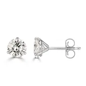 14K White Gold 3.06 Carat Lab-Grown Diamond Studs