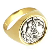 Alexander the Great Gold & Silver Ring