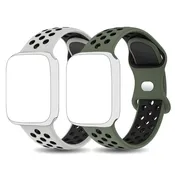 2-Pack Sport Silicone Bands for Apple Watch – Durable, Breathable & Stylish