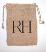 Colored Jute/ Burlap Drawstring Bag 5x6"