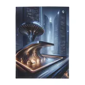 Macke Custom Futuristic Cityscape Plush Fleece Blanket - Cozy Home Decor for Sci-Fi Lovers — The Macke Corp