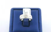 10k White Gold 0.30 CT Diamond Wedding Band, 3.6gm, S101134