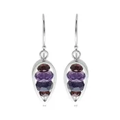 Ashka Dymel Inverted Dew Drop Gemstone Earrings