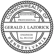 PENNSYLVANIA Pre-inked Registered Professional Engineer Stamp