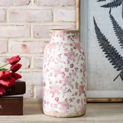 12.6" Tall Red Heritage Vase