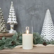 6" 3D Flame Glass Candle