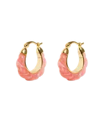 Alani Hoop Earrings in Pink