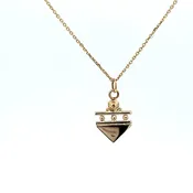 Gold Hand-Crafted Triangle Pendant