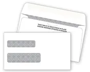 Self-Sealed Double Window Wallet Size Check Envelope