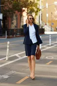 BERMUDA SHORT: OXFORD NAVY