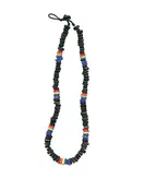Black and Rainbow wood Chips Necklace