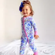 Little Lima Beans Orchid Bloom Convertible Romper