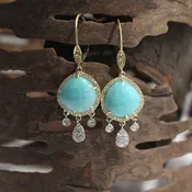 Two-tone Amazonite Earrings
