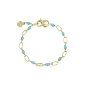 apatite, paperclip chain bracelet,<br>in 18k yellow gold,<br>7.5 inch