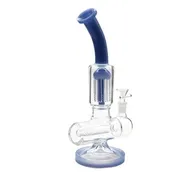 10in Heavy Duty Inline Double Chamber Waterpipe Blue