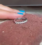 7 Stone Diamond Band in White Gold — Capone's Jewelry