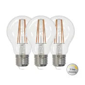 3pk LED normal E27 klar 7W 806lm 2700K 3-step dim