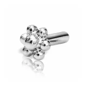 14K Gold 19 Gauge Threaded 3.5MM Ball Flower Earring Back