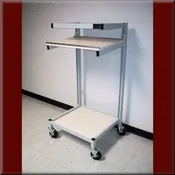 Cart Model <span style="color: #9900ff"><strong>MC-103PL/DS-TECH</strong></span> – Tech Style Cart w/ Double Adjustable Upper Shelves