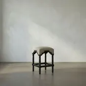 Abacus Counter Stool, Hand Rubbed Black