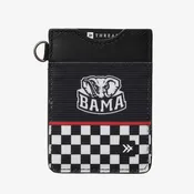 Alabama Black Checker - Vertical Leather Wallet