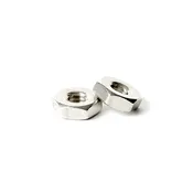 10-32 Hex Machine Screw Nut - Plated (3/8" x 1/8")