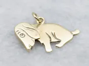 14-Karat Dog Articulated Head Charm
