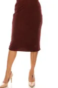 Corduroy Calf Length Skirt