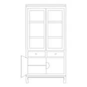 double happiness bookcase with glass doors