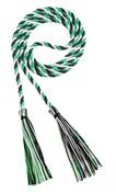Black, Kelly Green &amp;amp; Silver Intertwined Cord