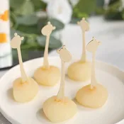 100 Natural Bamboo Mini Forks Giraffe Sustainable Cocktail Picks