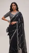 Black Soft Organza Saree