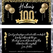 100th Birthday Candy Wrapper