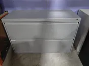 42”W Two Drawer Lateral File Cabinet  “Silver”