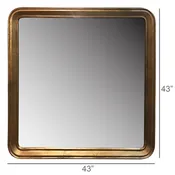 Adelaide Mirror, Brass - Square  Brass