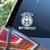 Personalized Basketball Decal – Die Cut