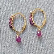 Berry Ombre hoop earring #4893-G — Michelle Pressler Jewelry