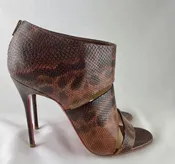 Christian Louboutin Cachottière 100 Lizard Open Toe Heels
