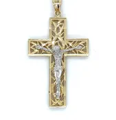 14K Two Toned Crucifix