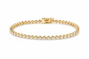 10kt yellow gold diamond tennis bracelet 2 carats 7"