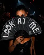 Look At Me Rave Hand Fan — Oversized Clack Fan for Festivals & Drag