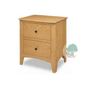 Amish made Cody Oak 2 Drawer Nightstand