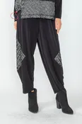 Black Baggy Elastic Pants