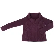 Alpaca Ribbed Cowl Neck Sweater