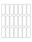 0.9831 x 2.7205 Rectangle White Printed Label Sheet